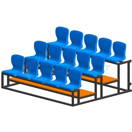 Купить Трибуна мобильная 3 ряда сиденья пластиковые на 15 мест в Надыме 